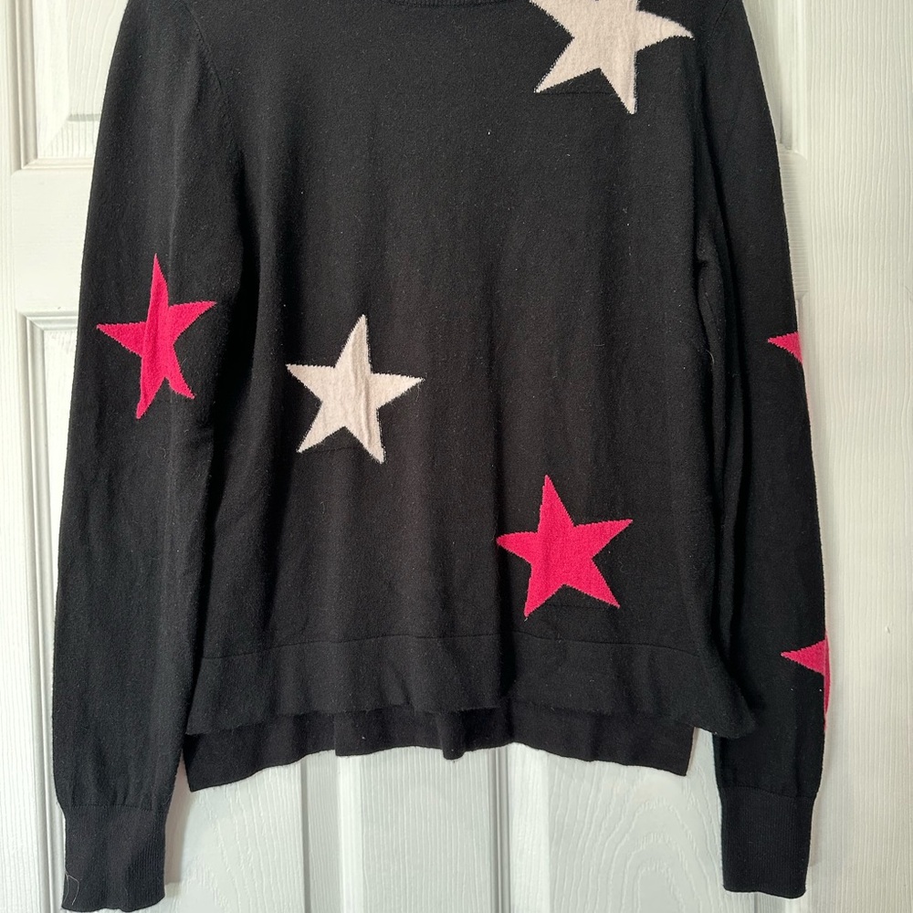 THML Black Sweater with Pink and White Stars - Picture 12 of 12